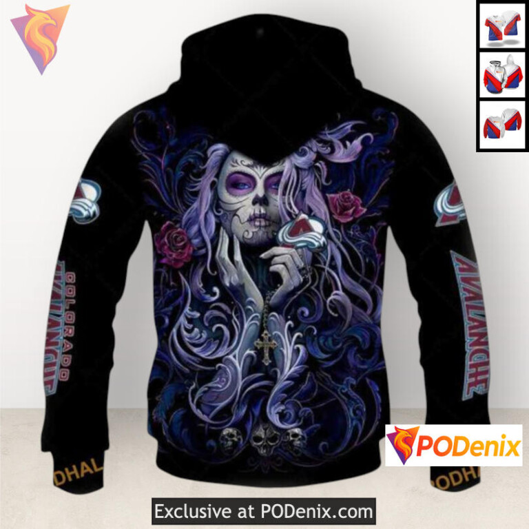 Tattoo Girl Artwork 2025 Edition Colorado Avalanche Womens Hoodie Unisex Hoodie - 2