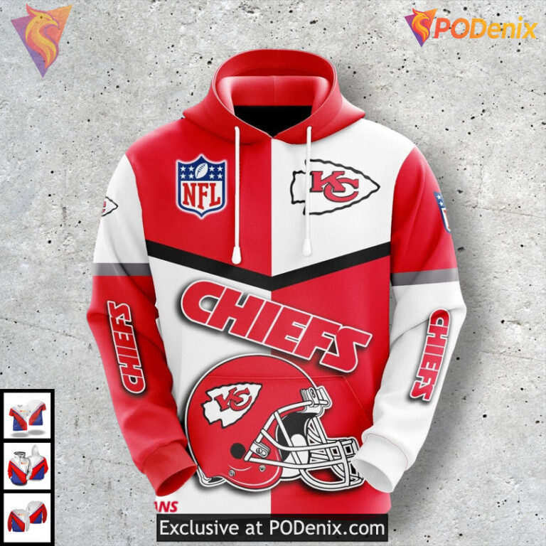 Team Graphic 3D Kansas City Chiefs Youth Hoodie Limited Edition for Young Supporters