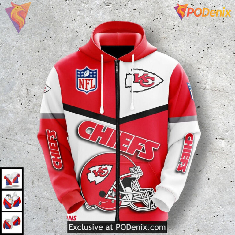Team Graphic 3D Kansas City Chiefs Youth Hoodie Limited Edition for Young Supporters - 1