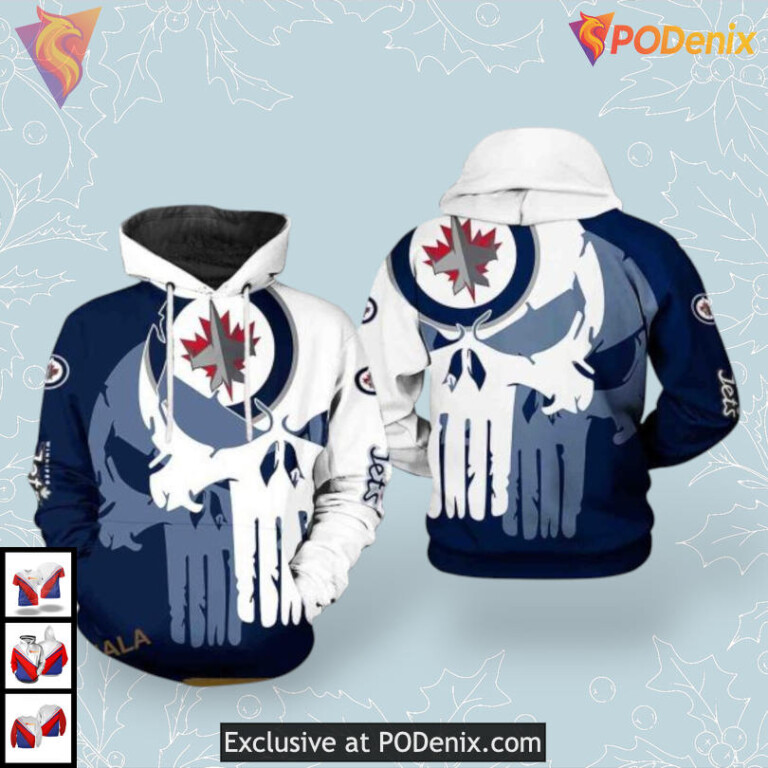 Peanuts Snoopy Design Winnipeg Jets Zip Up Hoodie Personalized 3D Hoodie