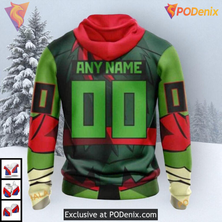 Teenage Mutant Ninja Turtles Cartoon NHL Personalized Montreal Canadiens Hoodie 3D - 1