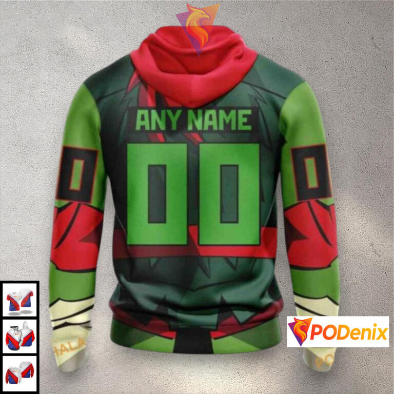 Teenage Mutant Ninja Turtles Cartoon NHL Pittsburgh Penguins Youth Hoodie 3D - 1