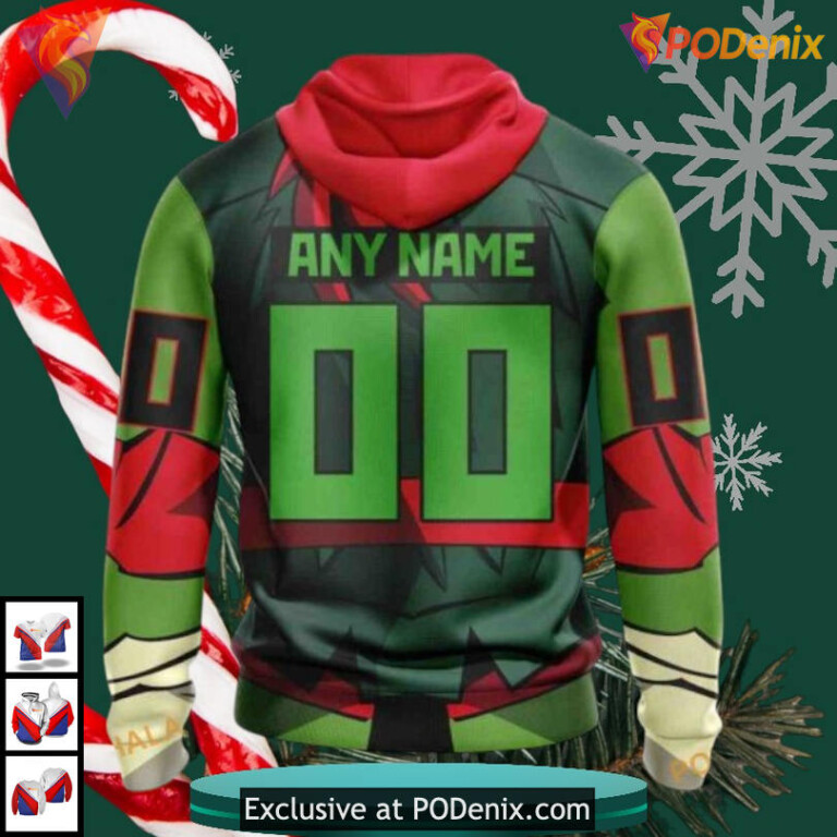 Teenage Mutant Ninja Turtles Cartoon Tribute NHL Retro Seattle Kraken Hoodie 3D - 1