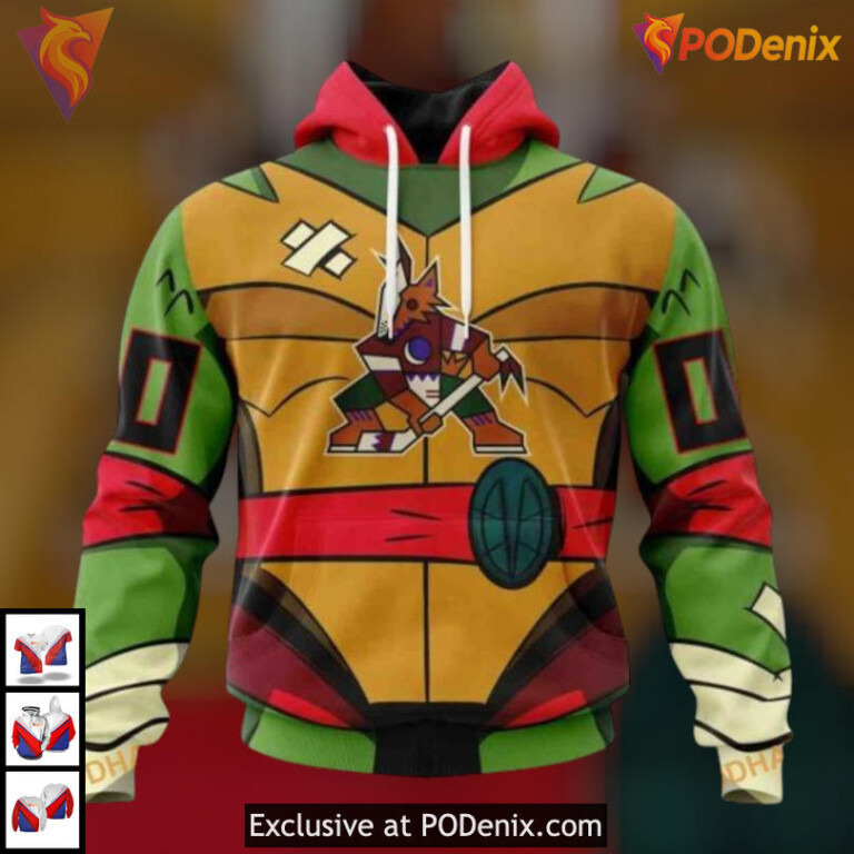 Teenage Mutant Ninja Turtles Custom Arizona Coyotes Hoodie 3D Special Edition