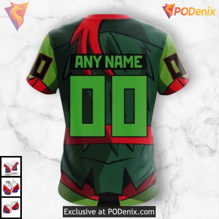Teenage Mutant Ninja Turtles Edition Dallas Stars Full Print Hoodie Custom Design - 3