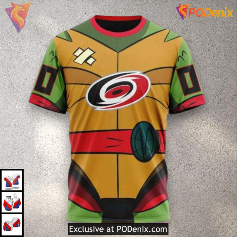 Teenage Mutant Ninja Turtles Theme Carolina Hurricanes Winter Hoodie 3D Custom - 2
