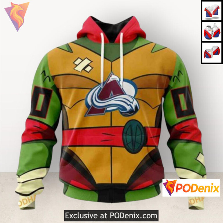 Teenage Mutant Ninja Turtles Theme Colorado Avalanche Kids Hoodie Custom 3D