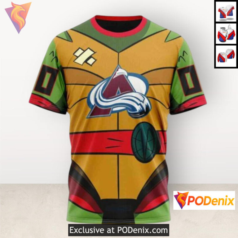 Teenage Mutant Ninja Turtles Theme Colorado Avalanche Kids Hoodie Custom 3D - 2
