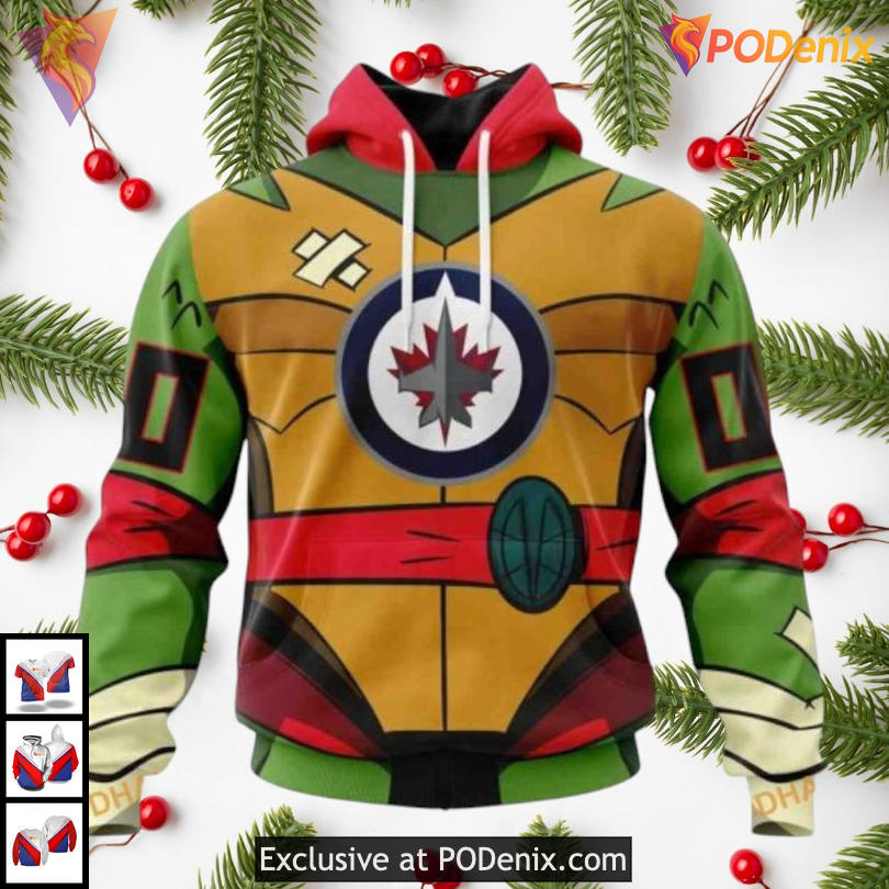 Snoopy Cartoon Artwork Winnipeg Jets Christmas Hoodie Personalized NHL 3D Snoopy Cartoon Artwork Winnipeg Jets Christmas Hoodie Personalized NHL 3D