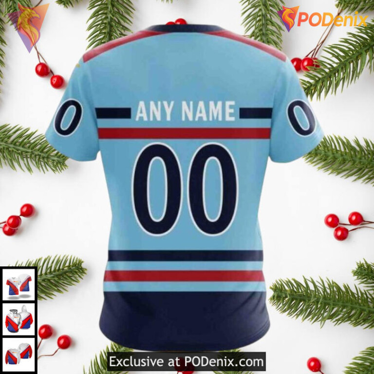 Official NHL Collection Winnipeg Jets Holiday Hoodie All Over Print Design - 3