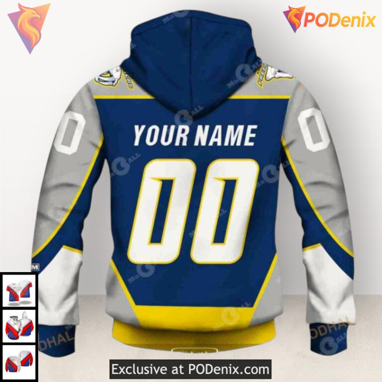 Throwback Vintage Hockey Style Nashville Predators All Over Print Hoodie 3D - 3