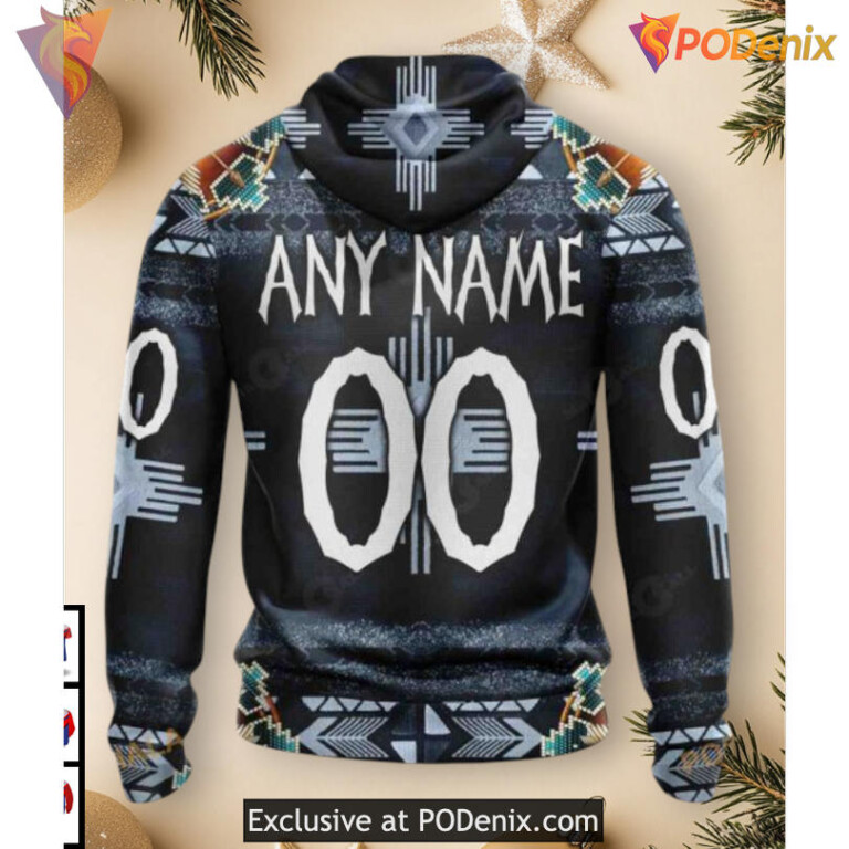 Traditional Native Costume Artwork NHL Seattle Kraken All Over Print Hoodie - 1