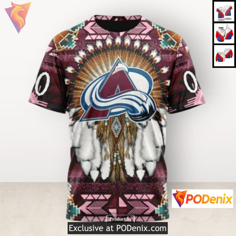 Traditional Native Costume Edition Colorado Avalanche Team Hoodie Sweatshirt 3D - 3