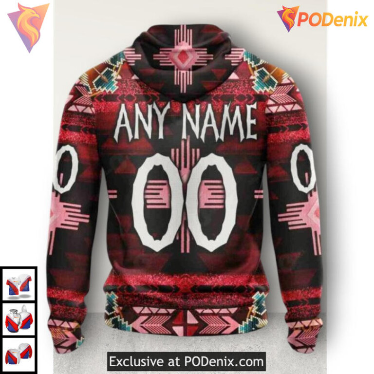 Traditional Native Costume Inspired Calgary Flames Full Print Hoodie 3D - 2
