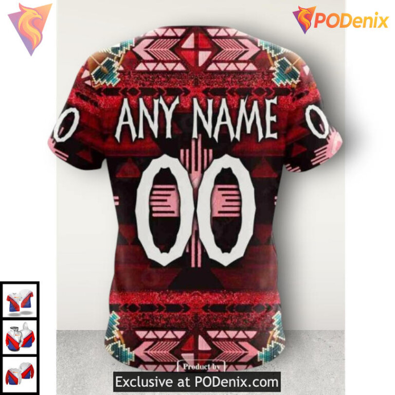 Traditional Native Costume Inspired Calgary Flames Full Print Hoodie 3D - 4
