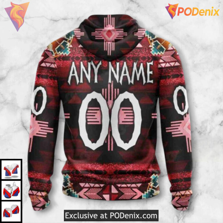 Traditional Native Costume Inspired Carolina Hurricanes All Over Print Hoodie - 2