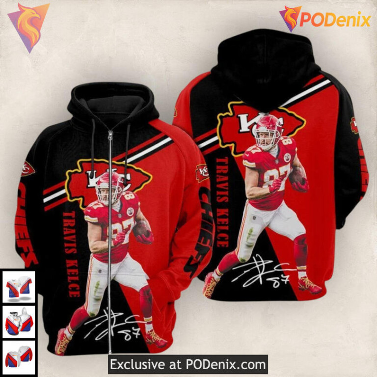 Travis Kelce Dominance Kansas City Chiefs Vintage Hoodie, Custom Fan 3D Design
