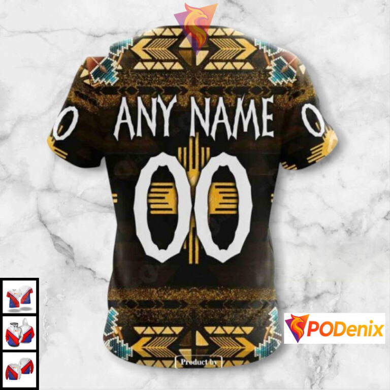 Tribal Native Costume Edition Custom Number Pittsburgh Penguins Hoodie NHL 3D - 3