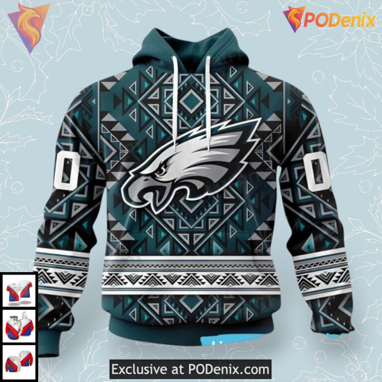 Tribal Texture Inspired Nfl Philadelphia Eagles Hoodie Custom Edition Design