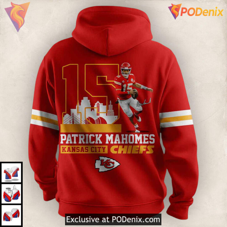 Trick Mahomes 15 Custom Kansas City Chiefs Hoodie, Fun Theme Football Sweatshirt - 2