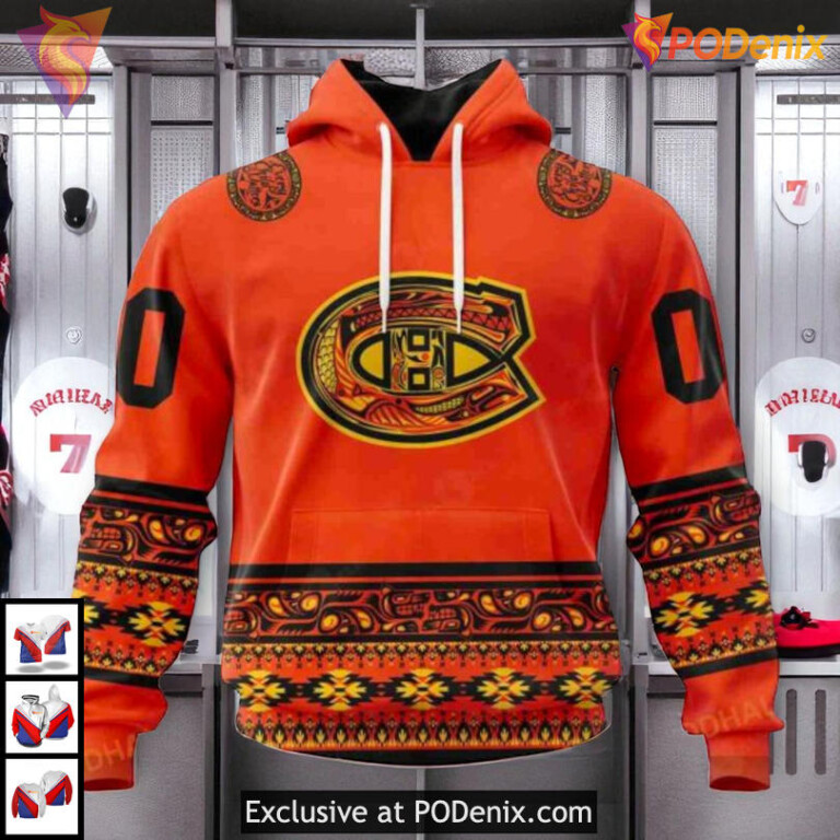 Truth And Reconciliation Day Tribute NHL Personalized Montreal Canadiens Hoodie 3D