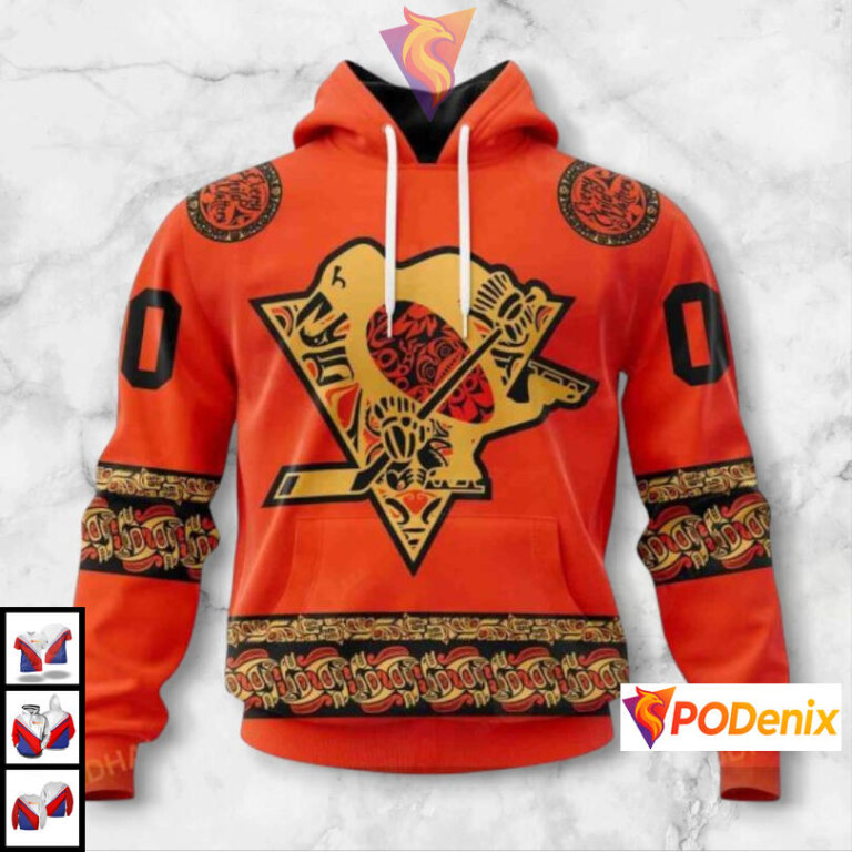 Truth and Reconciliation Day Tribute Personalized Pittsburgh Penguins Hoodie NHL