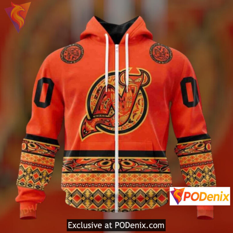 Truth And Reconciliation Tribute Custom Number New Jersey Devils Hoodie 3D - 1