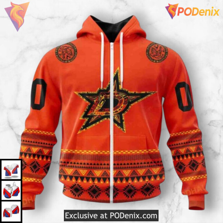 Truth And Reconciliation Tribute Dallas Stars All Over Print Hoodie 3D - 1