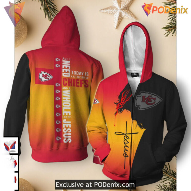 Unique Limited Halloween Kansas City Chiefs Youth Hoodie, Fan 3D Edition - 1