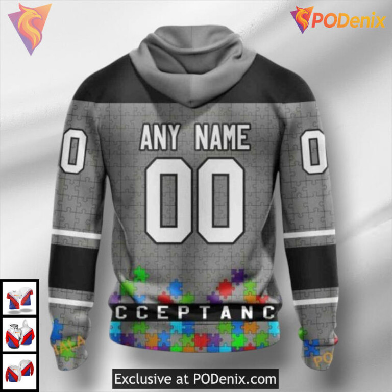 Unisex Autism Awareness Tribute Custom Dallas Stars 3D Hoodie Hockey Apparel - 1
