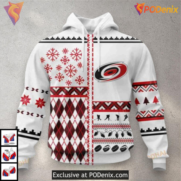 Unisex Christmas Apparel Style Carolina Hurricanes Womens Hoodie 3D Sweatshirt - 1