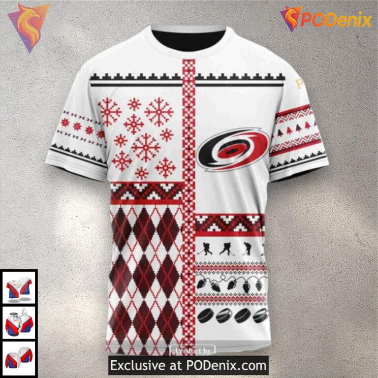 Unisex Christmas Apparel Style Carolina Hurricanes Womens Hoodie 3D Sweatshirt - 3