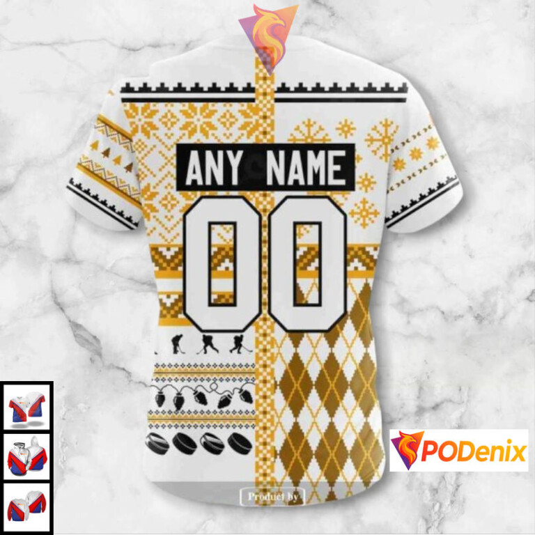 Unisex Christmas Celebration Custom Pittsburgh Penguins Full Print Hoodie NHL 3D - 3