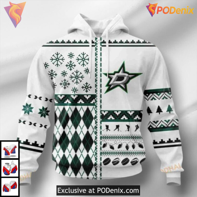 Unisex Christmas Celebration Dallas Stars Youth Hoodie Custom Sweatshirt - 1