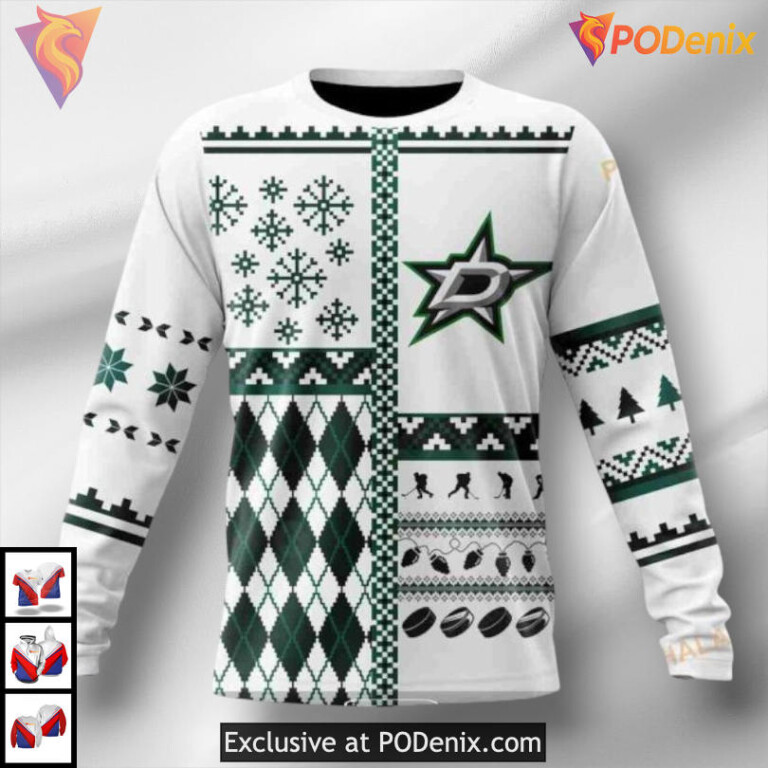Unisex Christmas Celebration Dallas Stars Youth Hoodie Custom Sweatshirt - 3