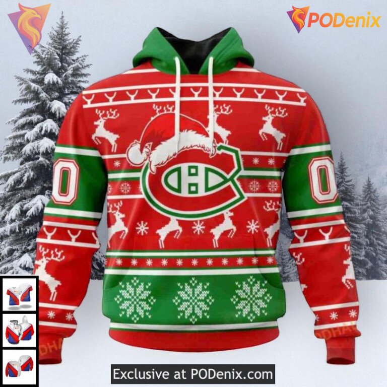 Unisex Christmas Edition NHL Montreal Canadiens Personalized 3D Hoodie