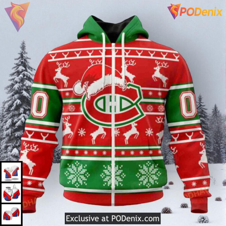 Unisex Christmas Edition NHL Montreal Canadiens Personalized 3D Hoodie - 1