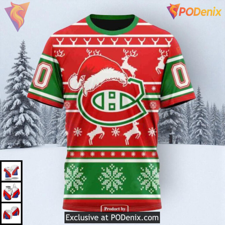 Unisex Christmas Edition NHL Montreal Canadiens Personalized 3D Hoodie - 3