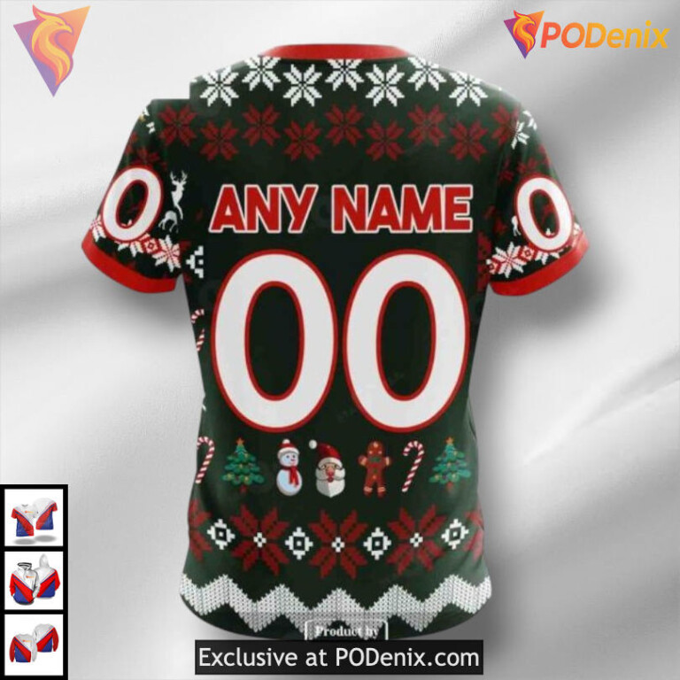 Unisex Christmas Edition NHL Ottawa Senators Womens Hoodie 3D - 3