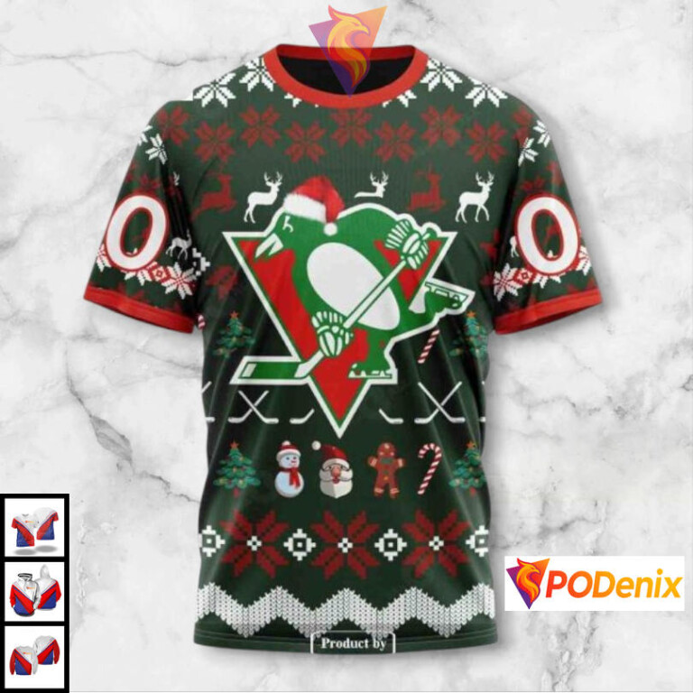 Unisex Christmas Edition NHL Pittsburgh Penguins Hoodie 3D Shirt - 2