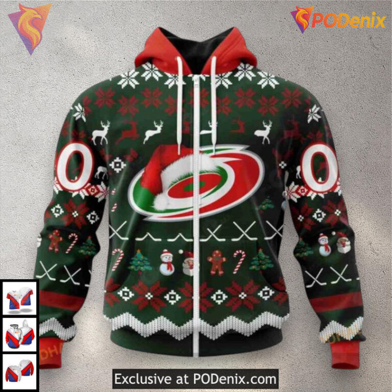 Unisex Christmas Hoodie Edition Carolina Hurricanes Kids Hoodie Festive Apparel - 1