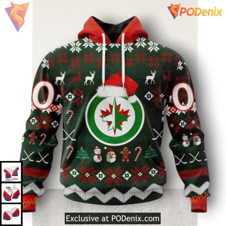 Team Skull Concept Winnipeg Jets Kids Hoodie All Over Print NHL Apparel