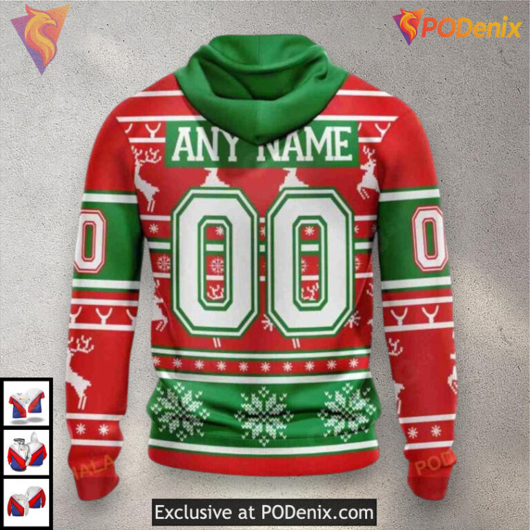 Unisex Holiday Festive Edition Carolina Hurricanes Mens Hoodie Christmas Hoodie - 2