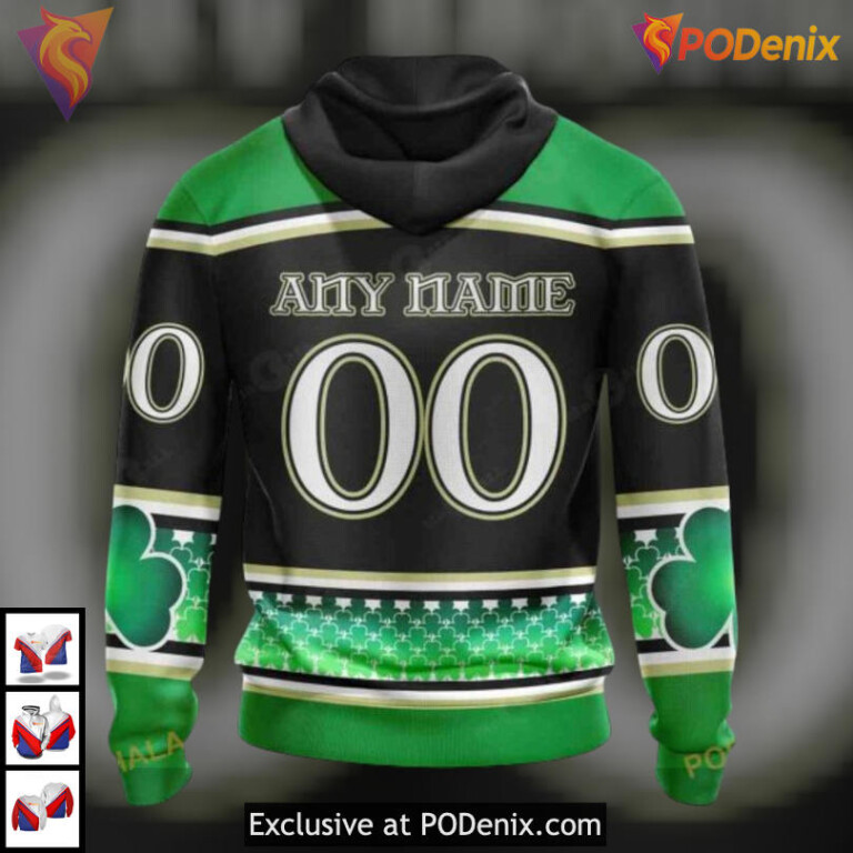 Unisex St Patricks Day Celebration Arizona Coyotes All Over Print Hoodie 3D - 1