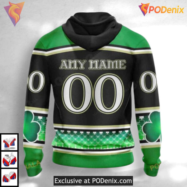 Unisex St Patricks Day Celebration Dallas Stars 3D Hoodie Hockey Edition - 1