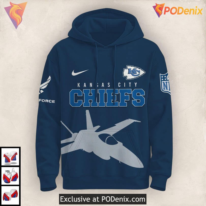 US Air Force 78th Anniversary Kansas City Chief Hoodie, Military Fan Edition US Air Force 78th Anniversary Kansas City Chief Hoodie, Military Fan Edition
