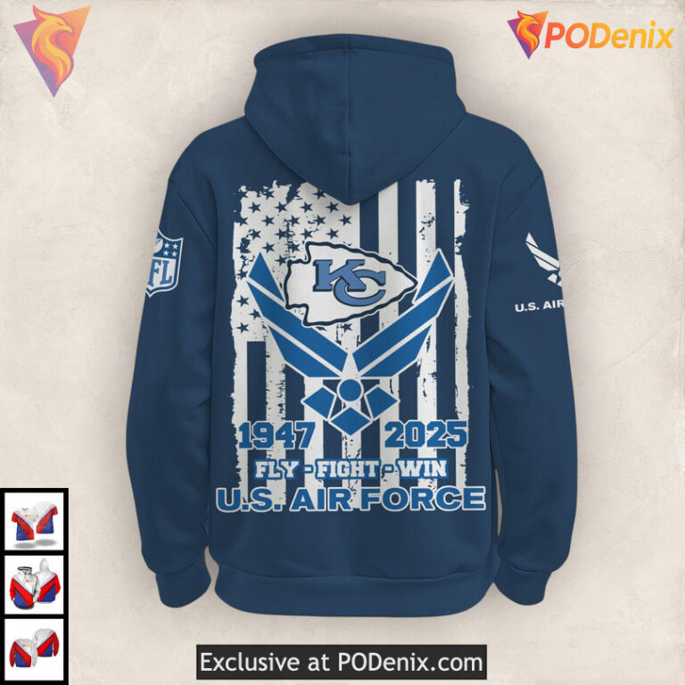 US Air Force 78th Anniversary Kansas City Chief Hoodie, Military Fan Edition - 2