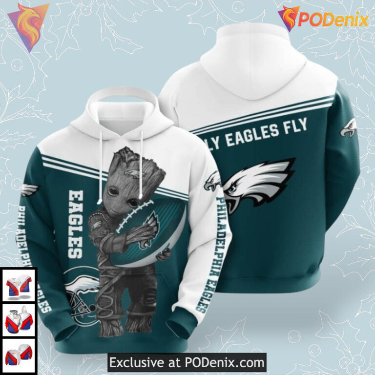USA Team Print Design Philadelphia Eagles Vintage Hoodie for Dedicated Fans