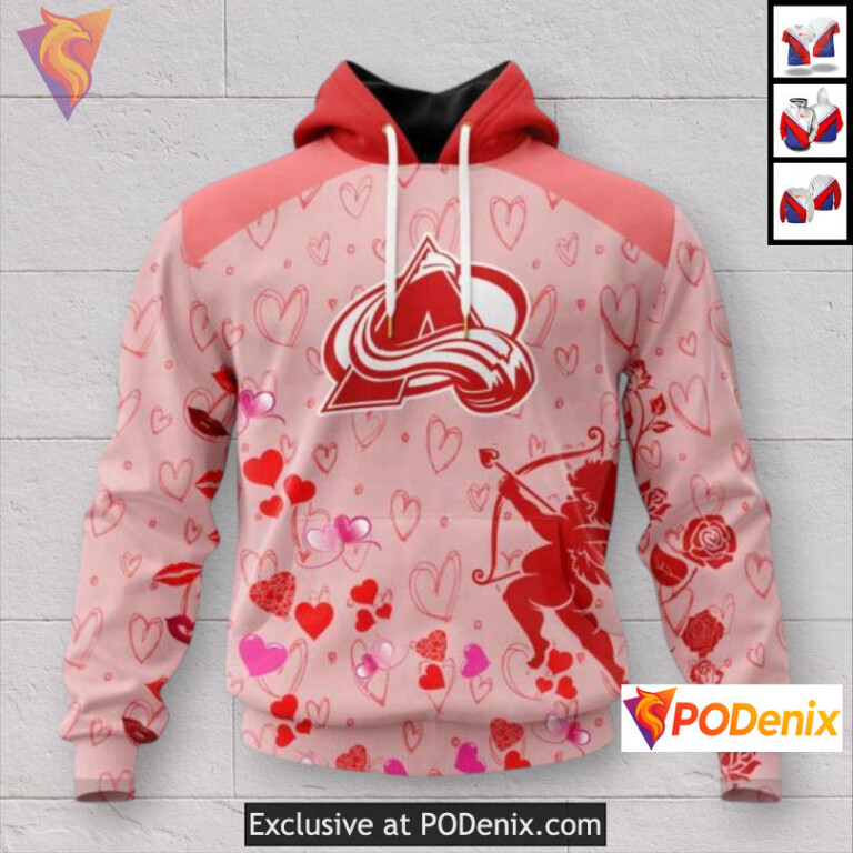 Valentine Edition Colorado Avalanche Hoodie Personalized 3D Apparel
