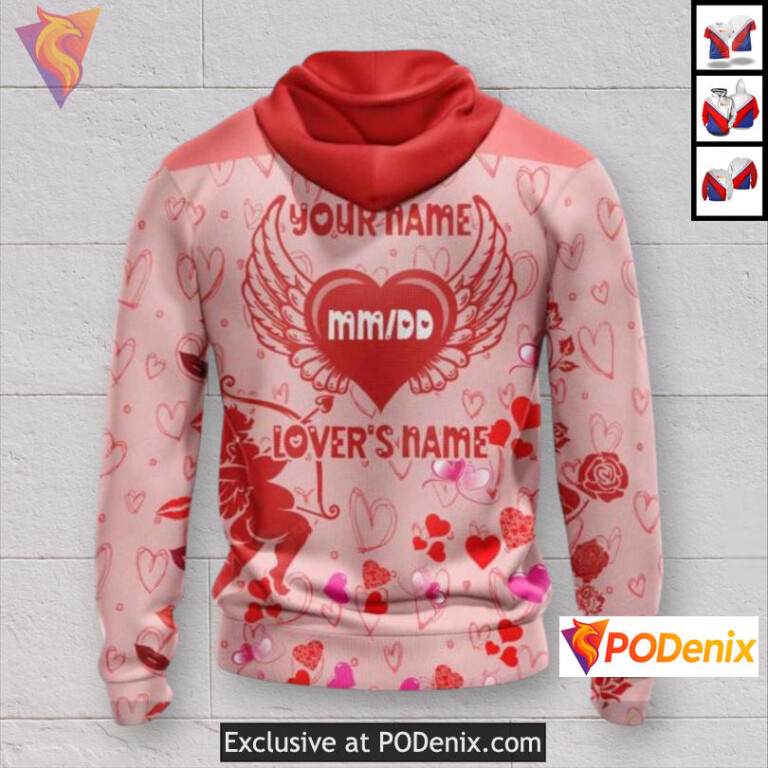 Valentine Edition Colorado Avalanche Hoodie Personalized 3D Apparel - 1